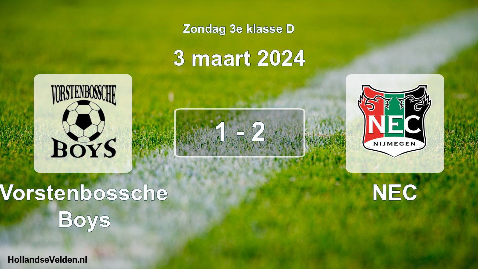 Total number of matches played: Vorstenbossche Boys - NEC 1 - 2 (3 March 2024)