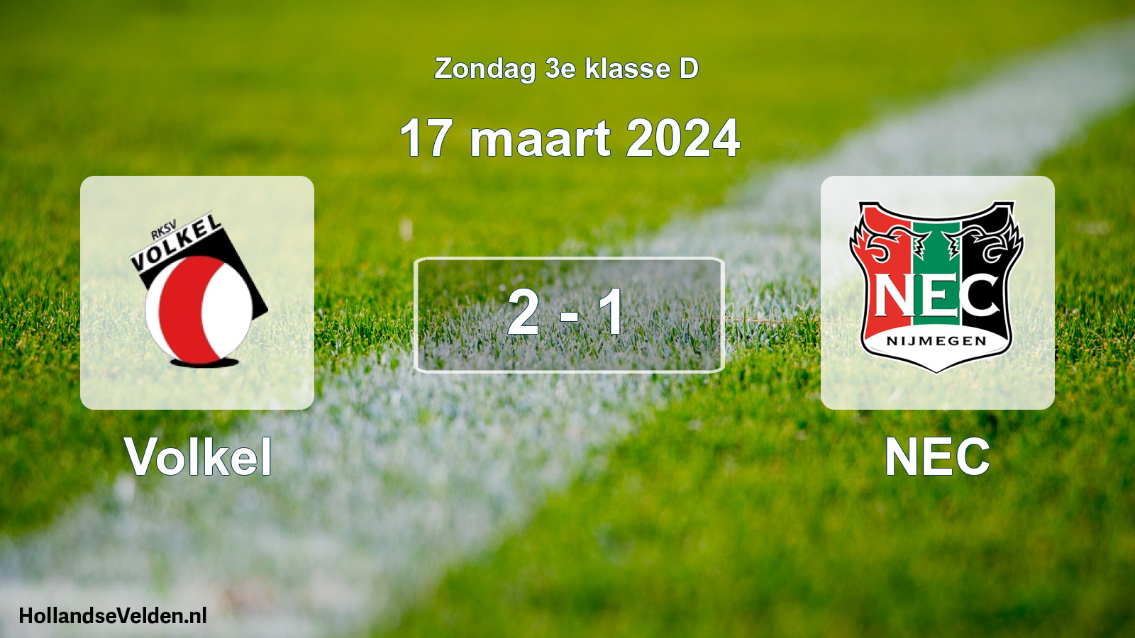 Total number of matches played: Volkel - NEC 2 - 1 (17 March 2024)