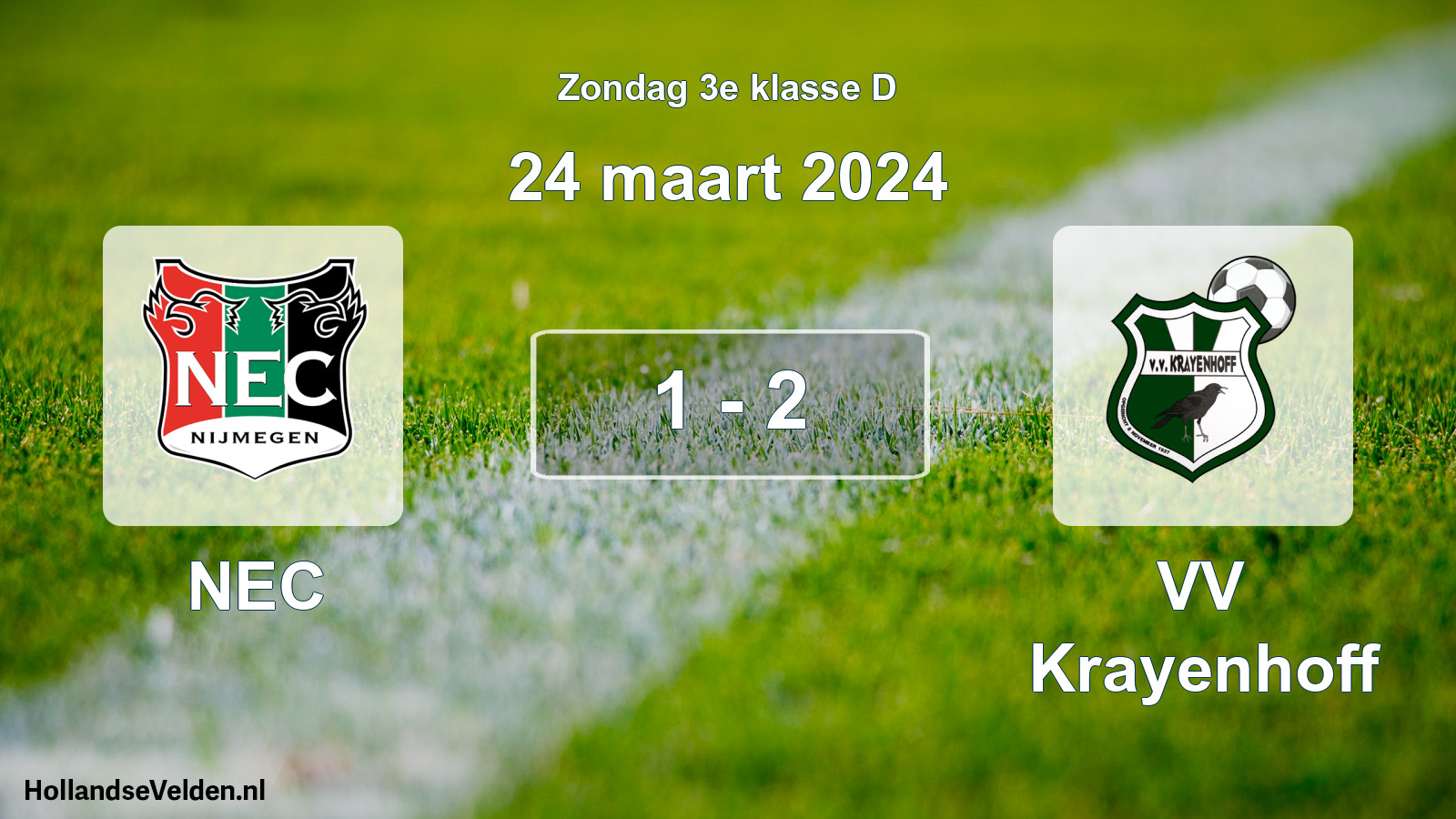 Total number of matches played: NEC - VV Krayenhoff 1 - 2 (24 March 2024)