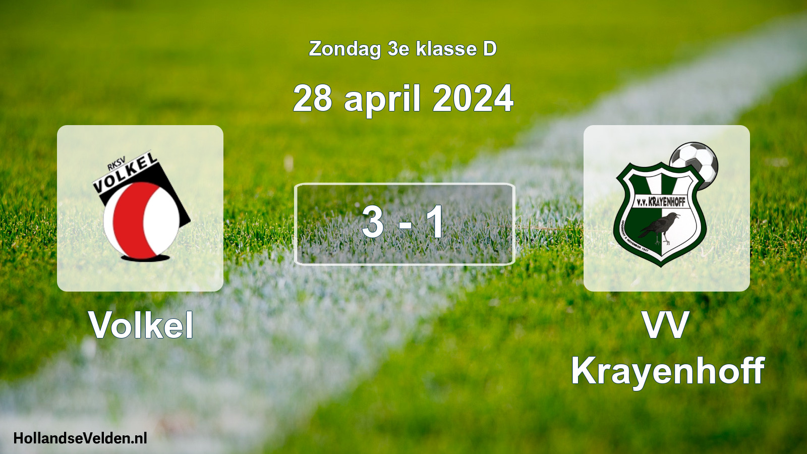 Total number of matches played: Volkel - VV Krayenhoff 3 - 1 (28 April 2024)