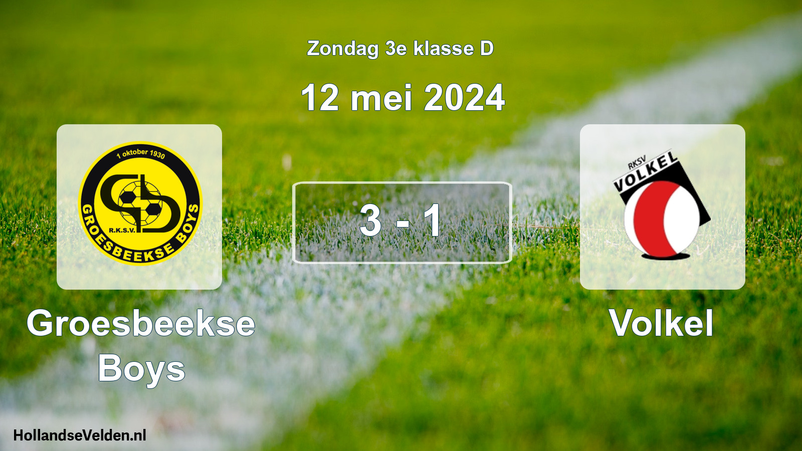 Total number of matches played: Groesbeekse Boys - Volkel 3 - 1 (12 May 2024)
