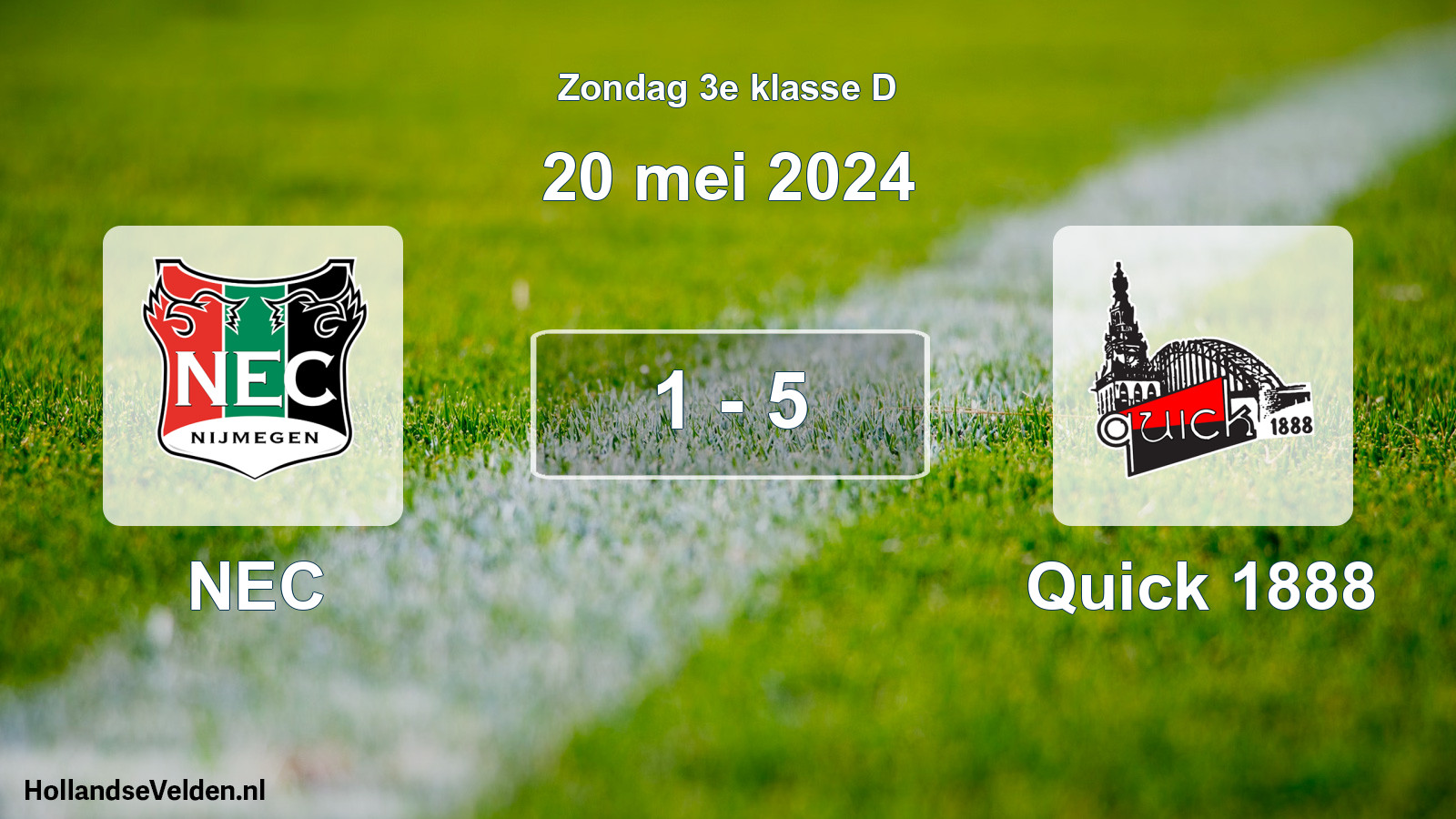 Total number of matches played: NEC - Quick 1888 1 - 5 (20 May 2024)