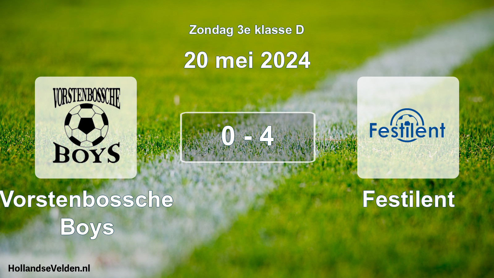 Total number of matches played: Vorstenbossche Boys - Festilent 0 - 4 (20 May 2024)