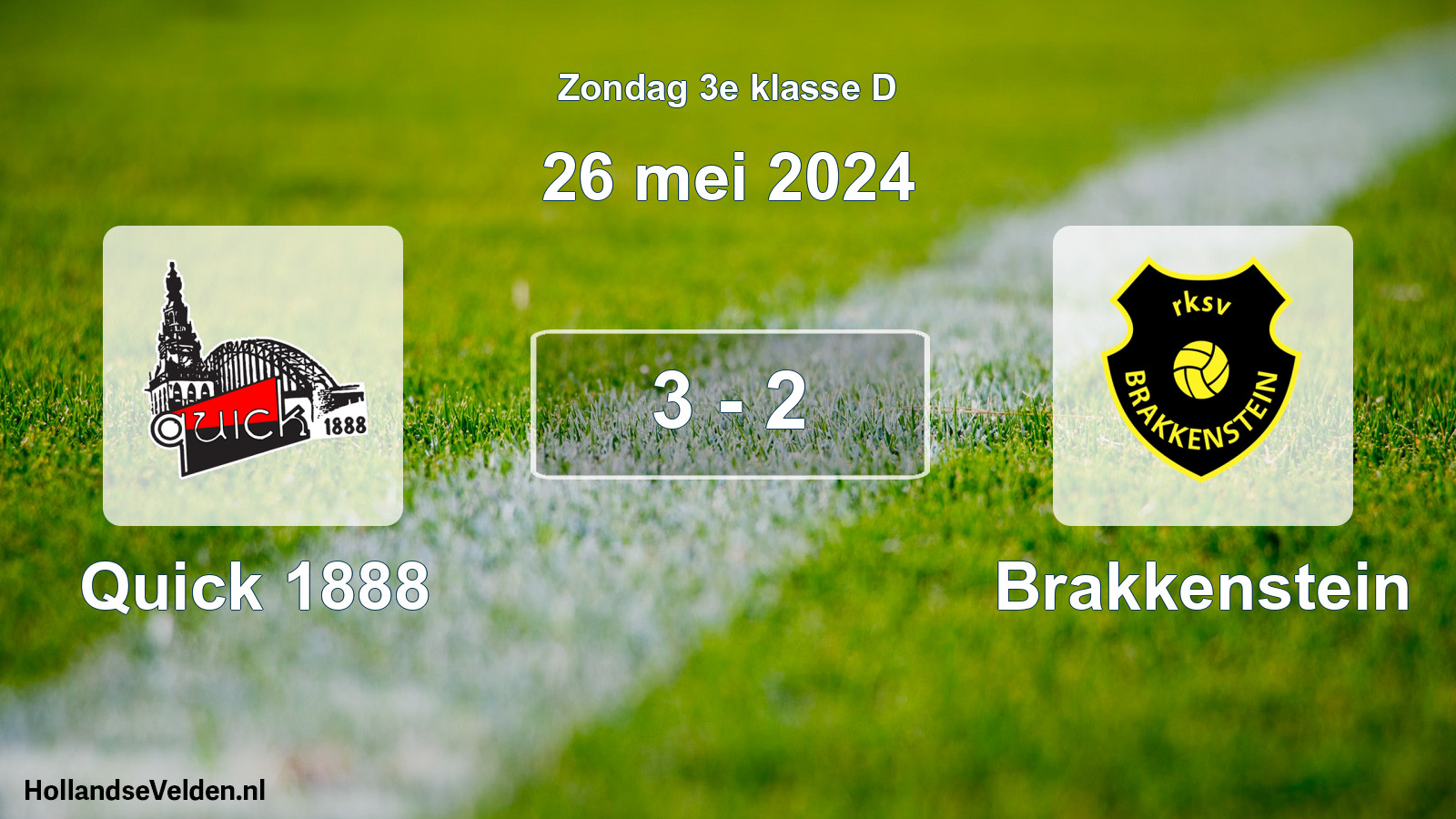 Total number of matches played: Quick 1888 - Brakkenstein 3 - 2 (26 May 2024)