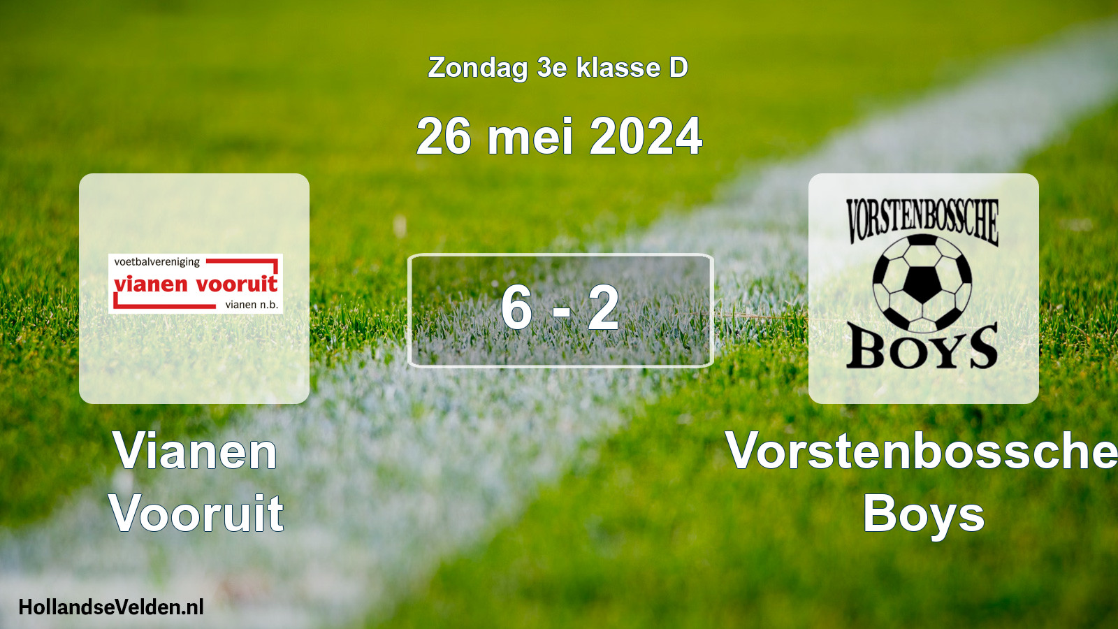 Total number of matches played: Vianen Vooruit - Vorstenbossche Boys 6 - 2 (26 May 2024)