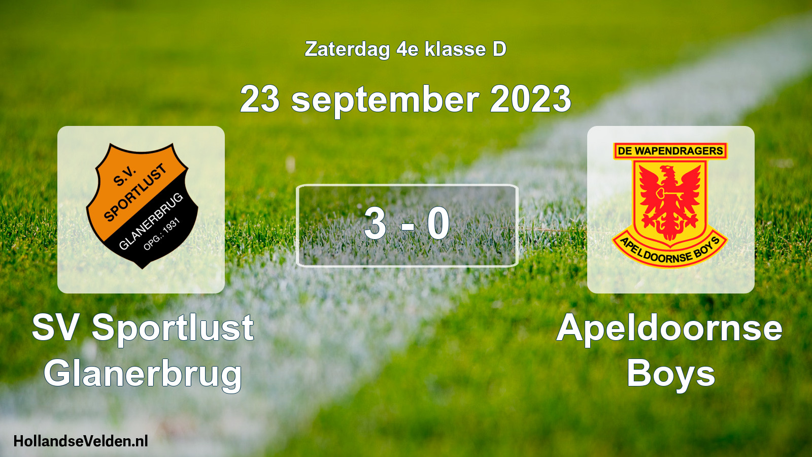 Total number of matches played: SV Sportlust Glanerbrug - Apeldoornse Boys 3 - 0 (23 September 2023)