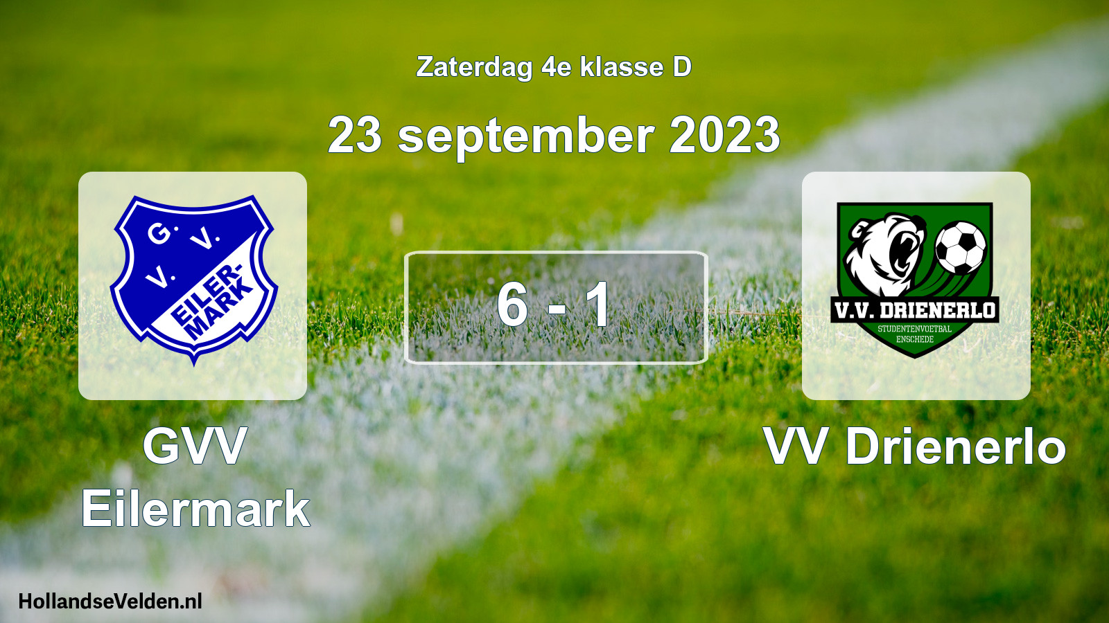 Total number of matches played: GVV Eilermark - VV Drienerlo 6 - 1 (23 September 2023)