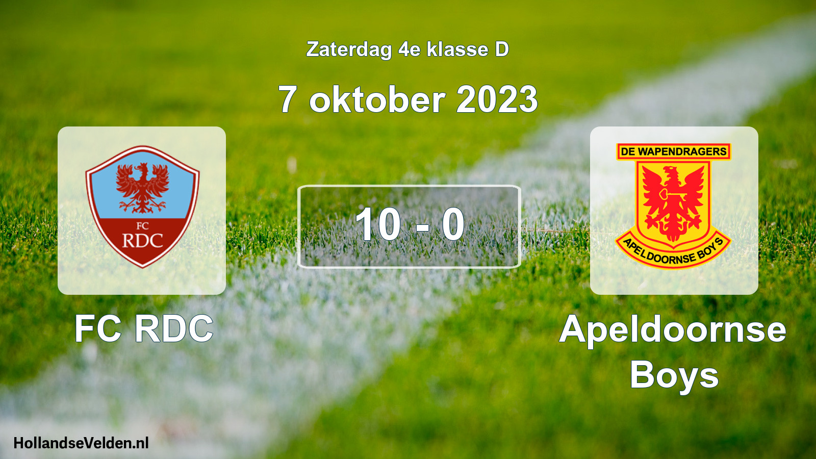 Total number of matches played: FC RDC - Apeldoornse Boys 10 - 0 (7 October 2023)