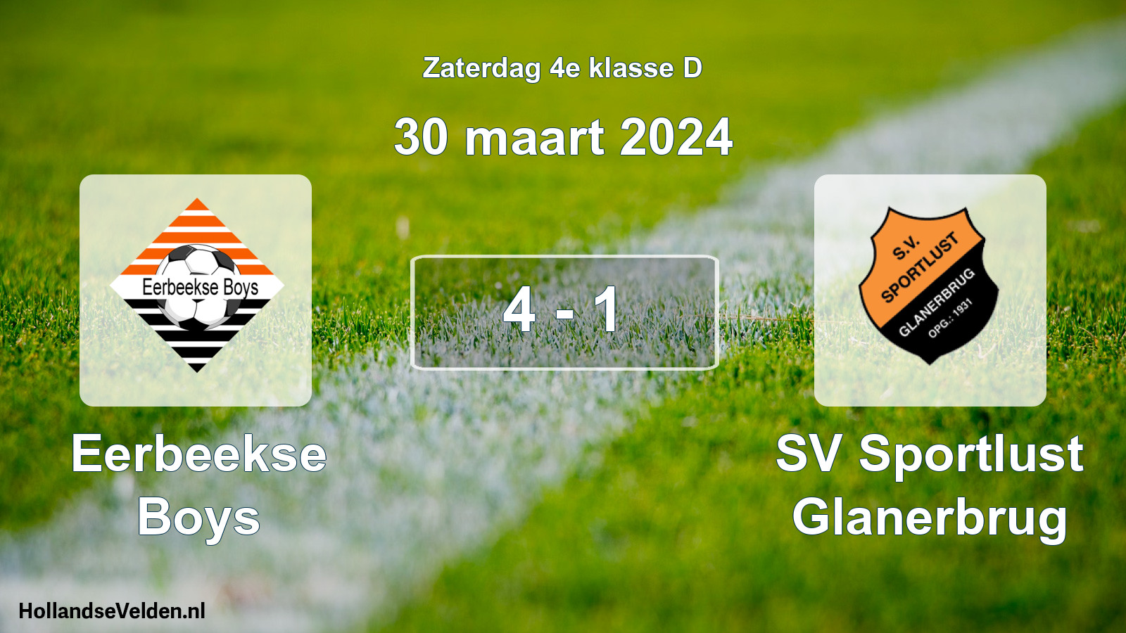 Total number of matches played: Eerbeekse Boys - SV Sportlust Glanerbrug 4 - 1 (30 March 2024)