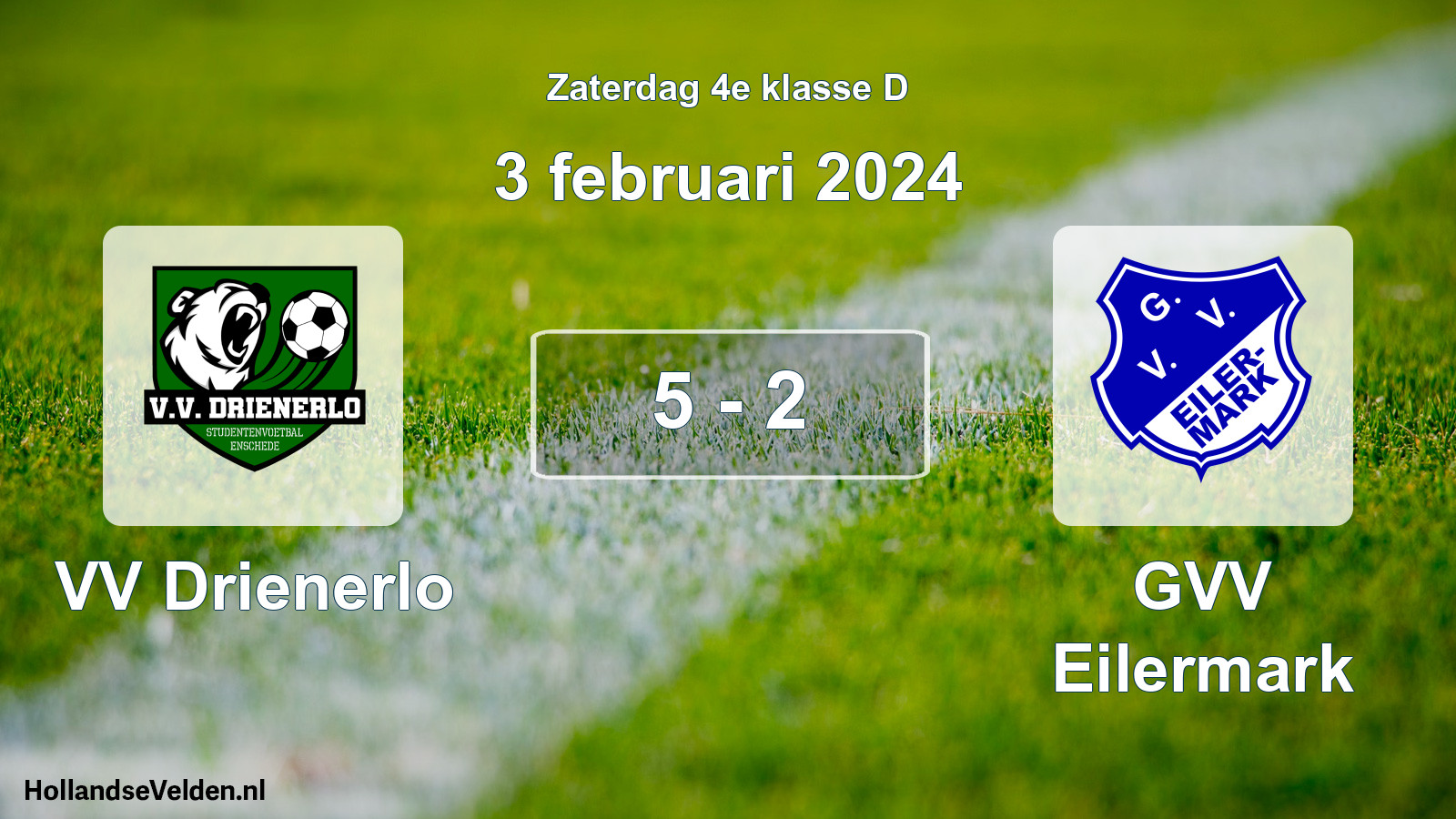 Total number of matches played: VV Drienerlo - GVV Eilermark 5 - 2 (3 February 2024)