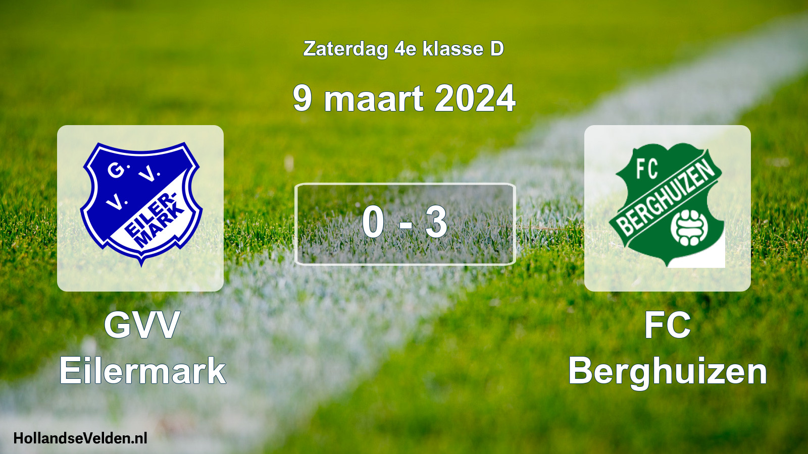 Total number of matches played: GVV Eilermark - FC Berghuizen 0 - 3 (9 March 2024)