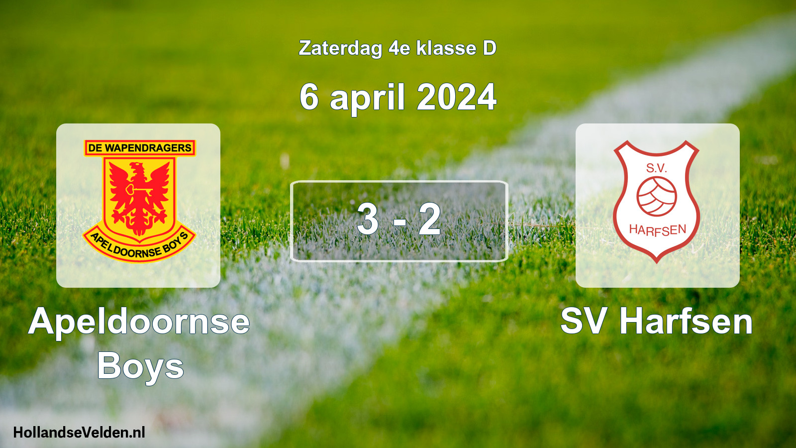 Total number of matches played: Apeldoornse Boys - SV Harfsen 3 - 2 (6 April 2024)