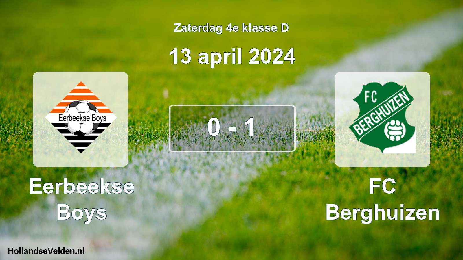 Total number of matches played: Eerbeekse Boys - FC Berghuizen 0 - 1 (13 April 2024)