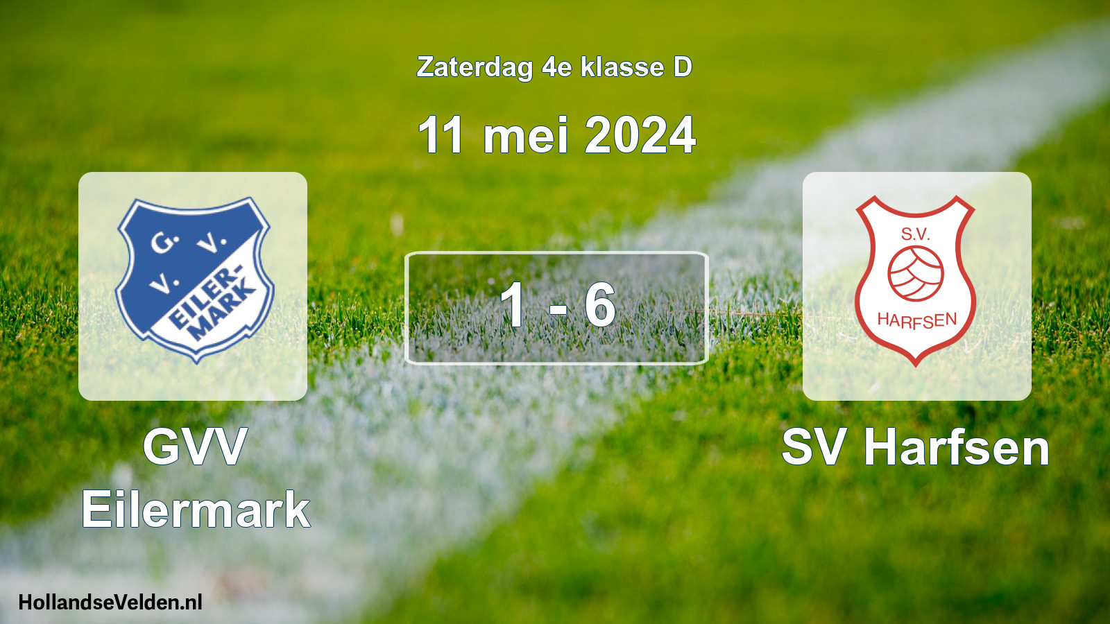 Total number of matches played: GVV Eilermark - SV Harfsen 1 - 6 (11 May 2024)