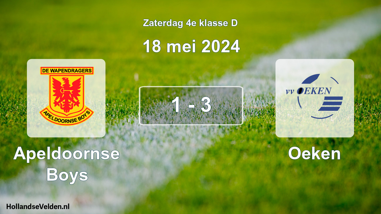 Total number of matches played: Apeldoornse Boys - Oeken 1 - 3 (18 May 2024)