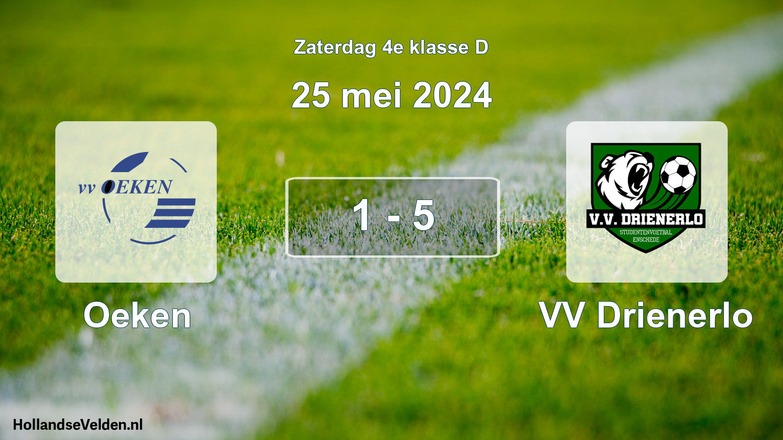 Total number of matches played: Oeken - VV Drienerlo 1 - 5 (25 May 2024)