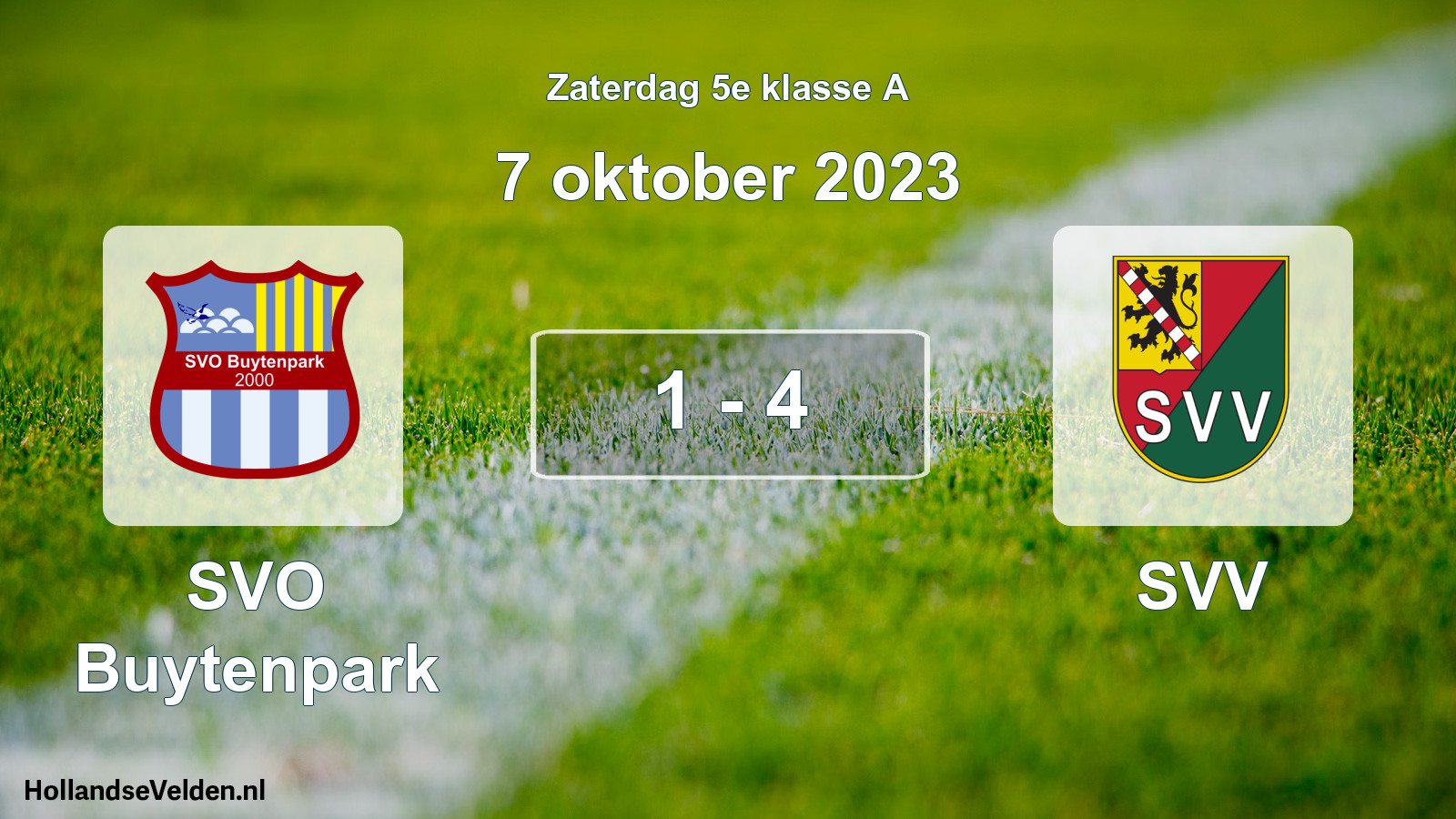 Total number of matches played: SVO Buytenpark - SVV 1 - 4 (7 October 2023)