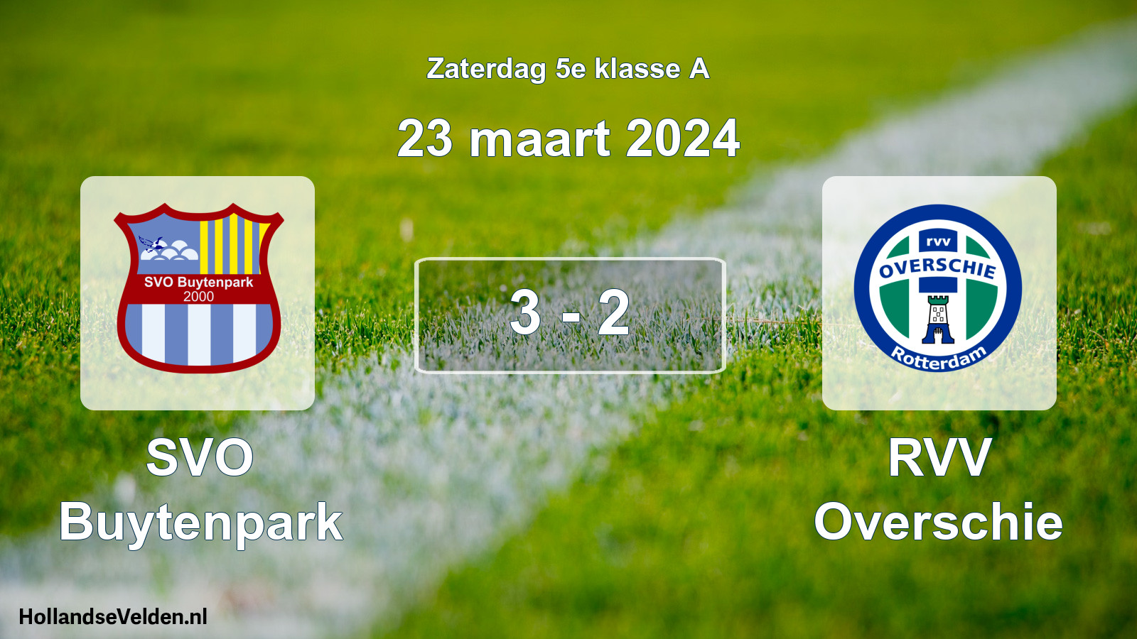 Total number of matches played: SVO Buytenpark - RVV Overschie 3 - 2 (23 March 2024)