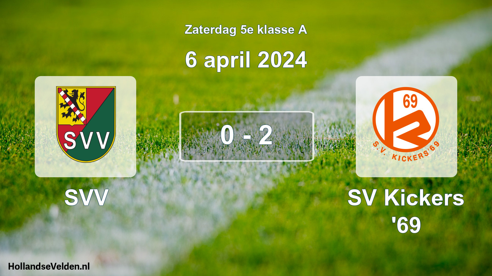 Total number of matches played: SVV - SV Kickers '69 0 - 2 (6 April 2024)