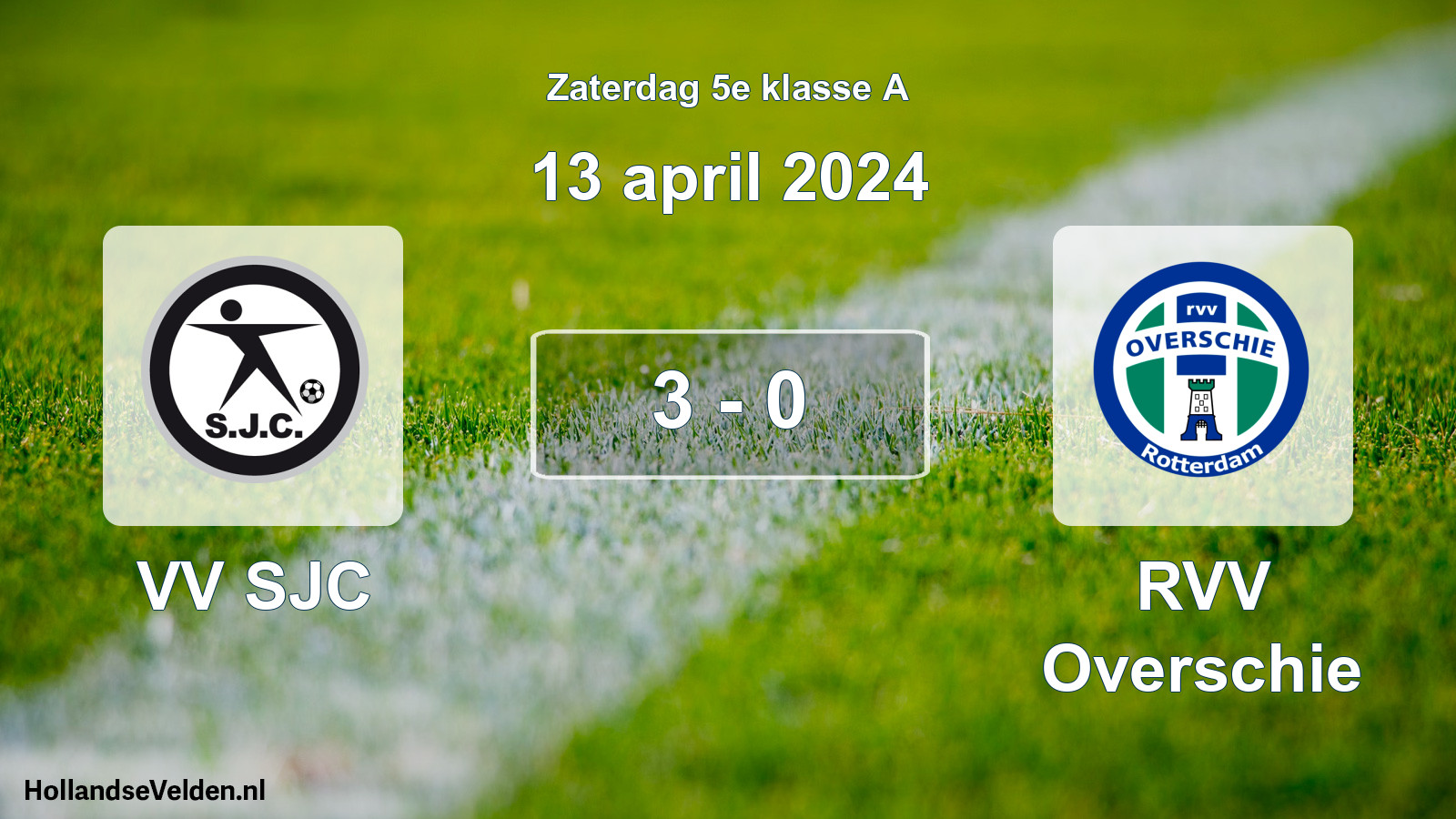 Total number of matches played: VV SJC - RVV Overschie 3 - 0 (13 April 2024)