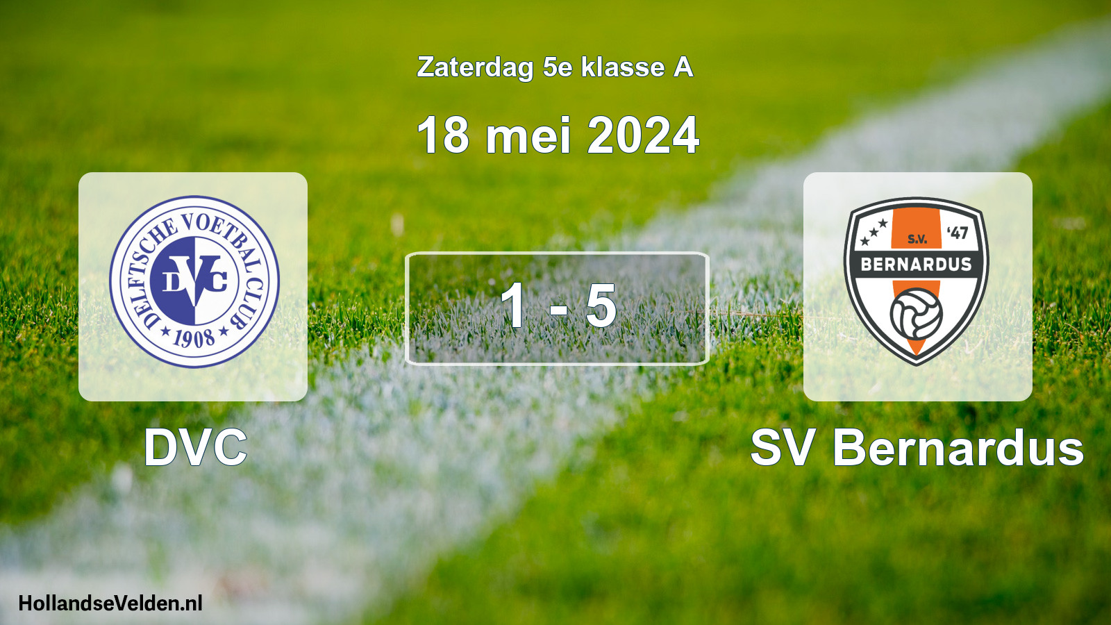 Total number of matches played: DVC - SV Bernardus 1 - 5 (18 May 2024)