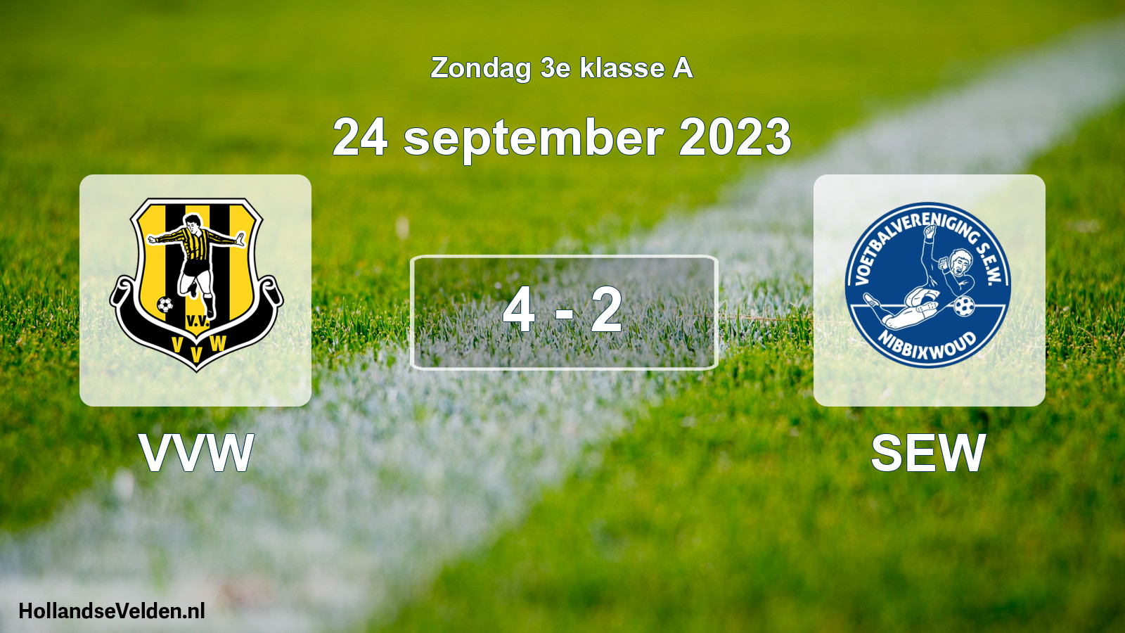 Total number of matches played: VVW - SEW 4 - 2 (24 September 2023)