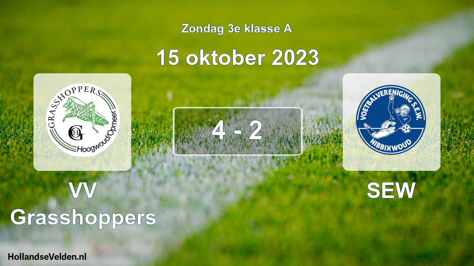 Total number of matches played: VV Grasshoppers - SEW 4 - 2 (15 October 2023)