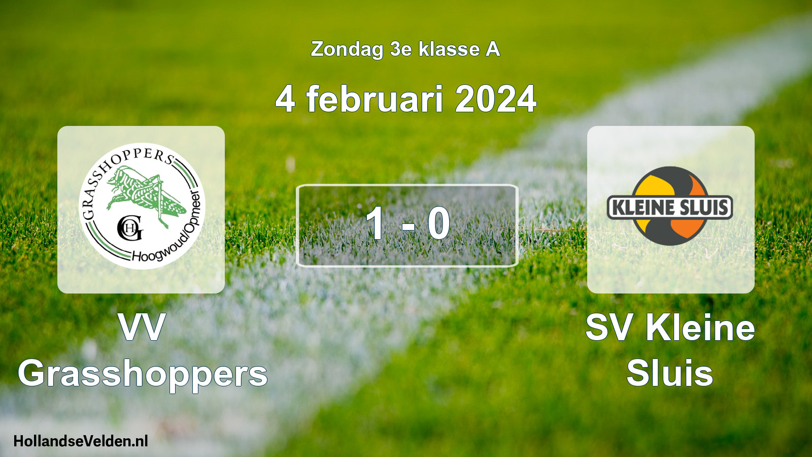 Total number of matches played: VV Grasshoppers - SV Kleine Sluis 1 - 0 (4 February 2024)