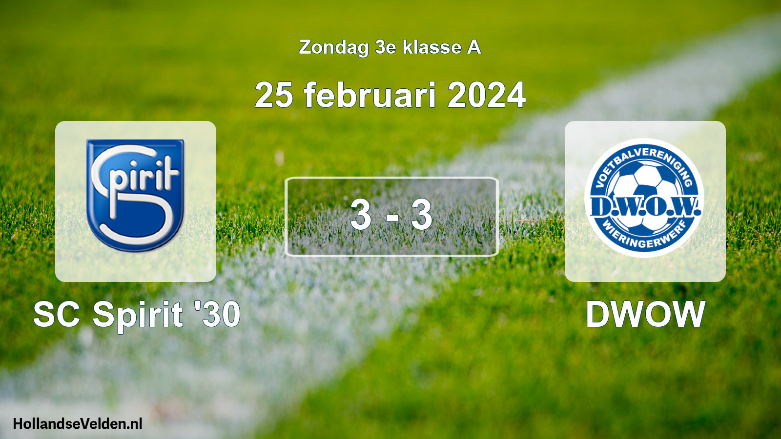 Total number of matches played: SC Spirit '30 - DWOW 3 - 3 (25 February 2024)