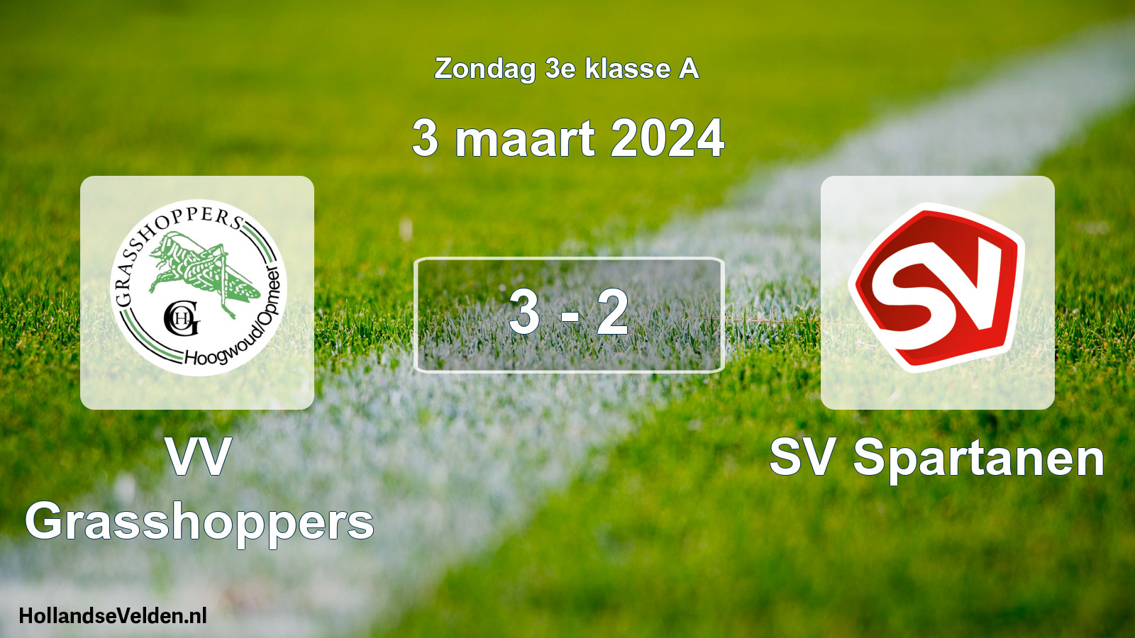 Total number of matches played: VV Grasshoppers - SV Spartanen 3 - 2 (3 March 2024)