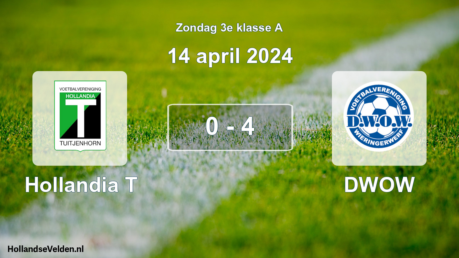 Total number of matches played: Hollandia T - DWOW 0 - 4 (14 April 2024)