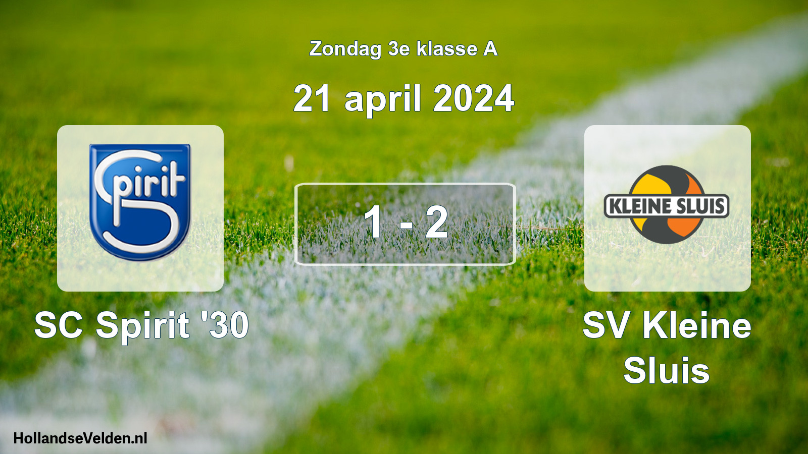 Total number of matches played: SC Spirit '30 - SV Kleine Sluis 1 - 2 (21 April 2024)