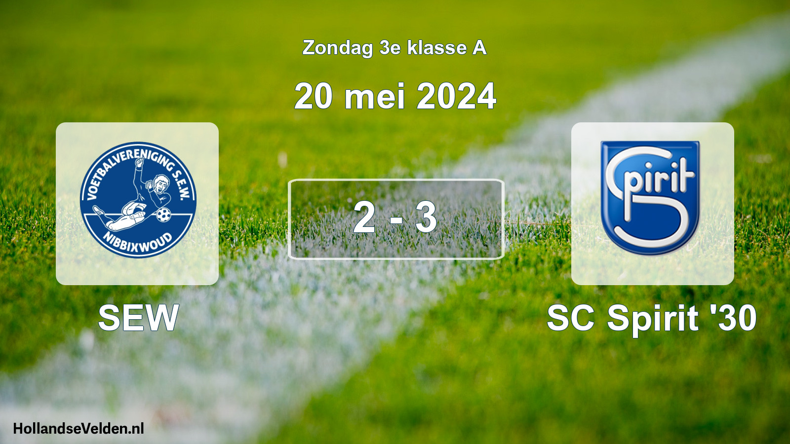 Total number of matches played: SEW - SC Spirit '30 2 - 3 (20 May 2024)