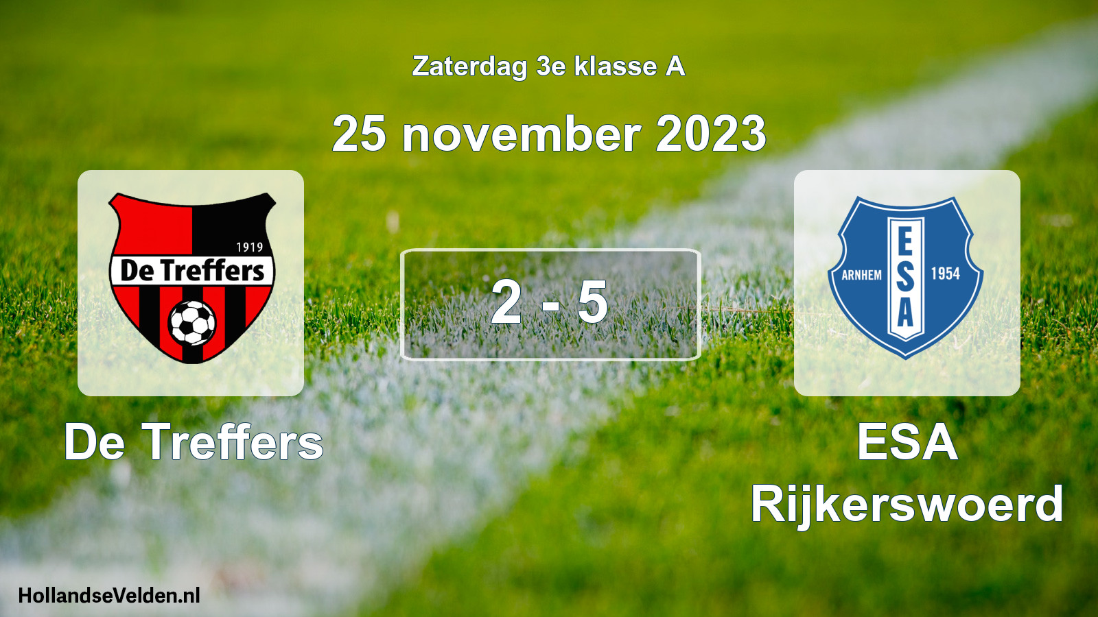 Total number of matches played: De Treffers - ESA Rijkerswoerd 2 - 5 (25 November 2023)