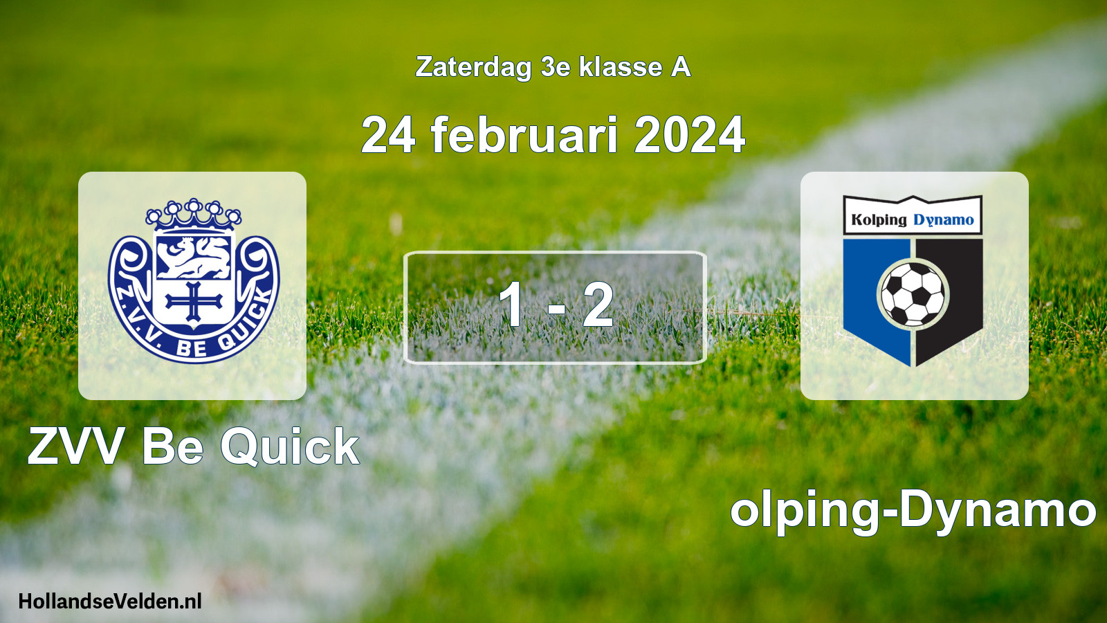 Total number of matches played: ZVV Be Quick - Kolping-Dynamo 1 - 2 (24 February 2024)