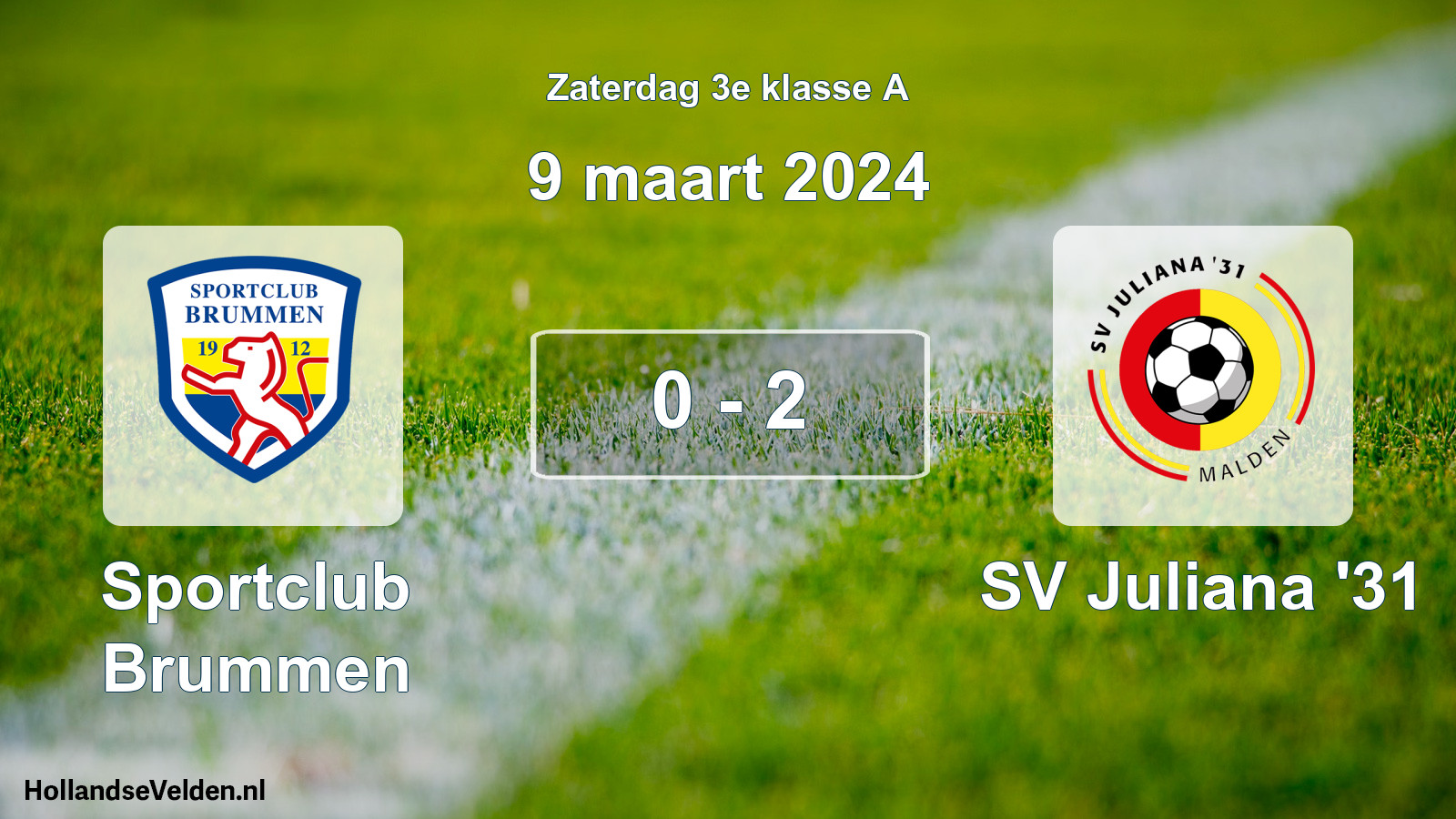 Total number of matches played: Sportclub Brummen - SV Juliana '31 0 - 2 (9 March 2024)