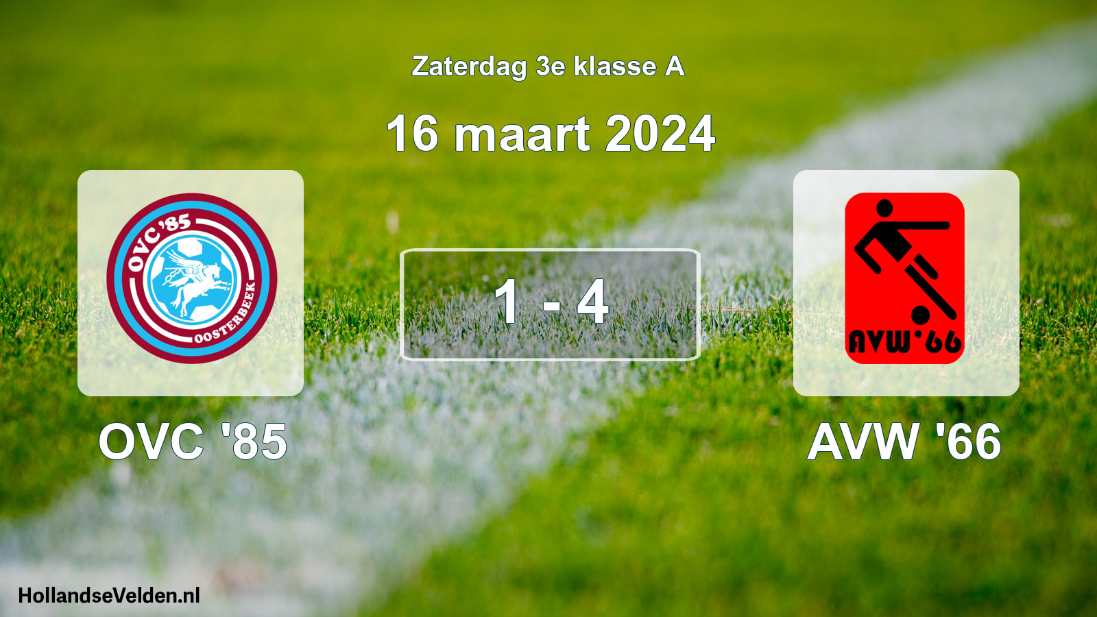 Total number of matches played: OVC '85 - AVW '66 1 - 4 (16 March 2024)