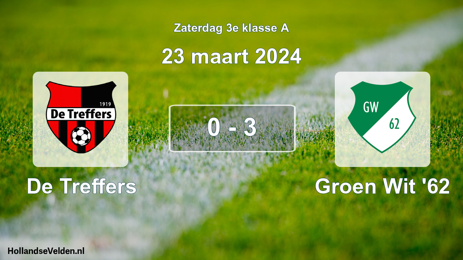 Total number of matches played: De Treffers - Groen Wit '62 0 - 3 (23 March 2024)