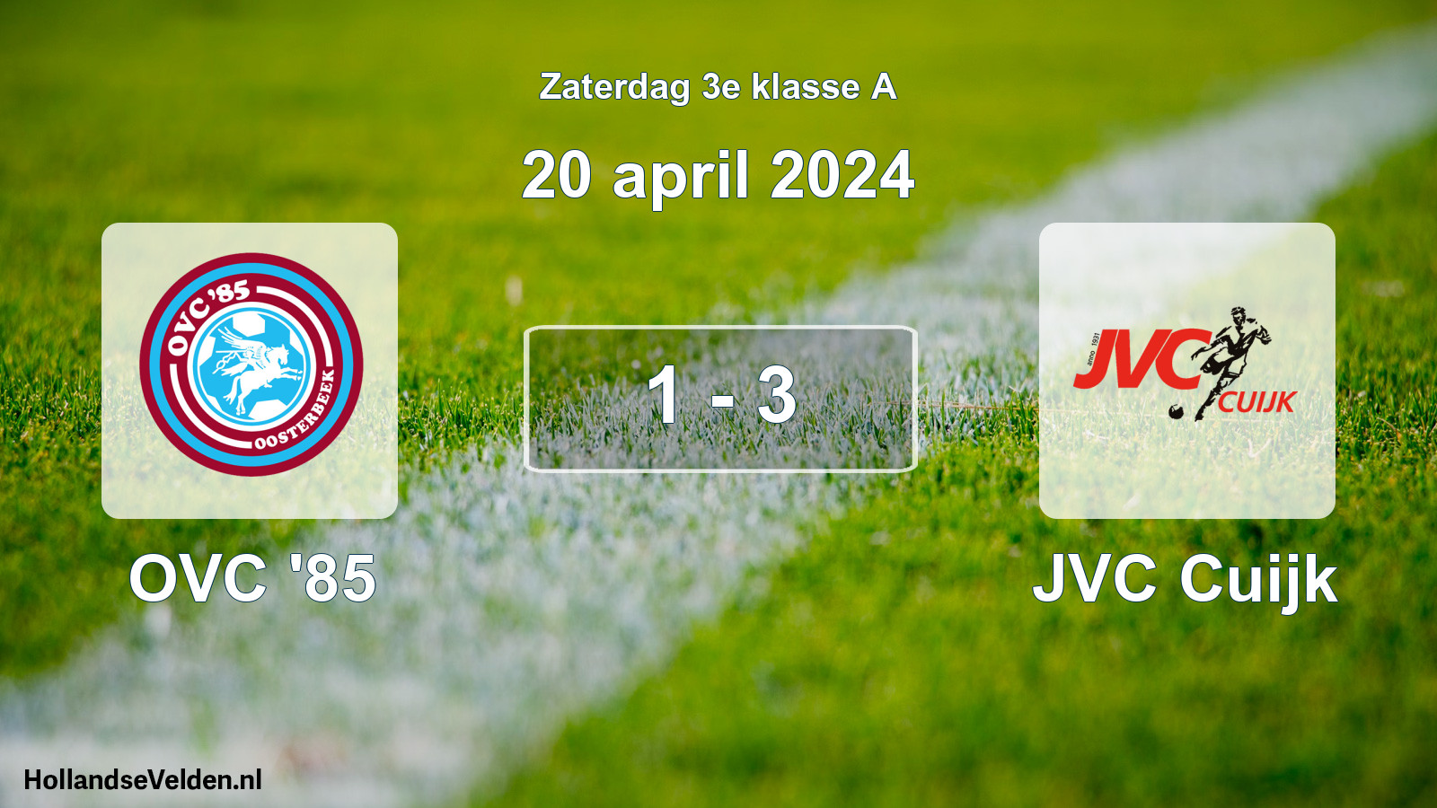 Total number of matches played: OVC '85 - JVC Cuijk 1 - 3 (20 April 2024)