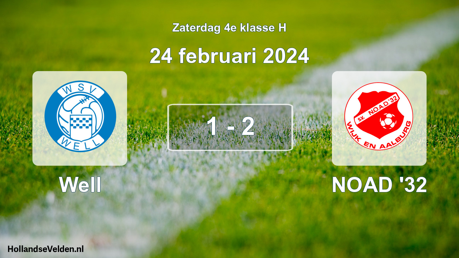Total number of matches played: Well - NOAD '32 1 - 2 (24 February 2024)