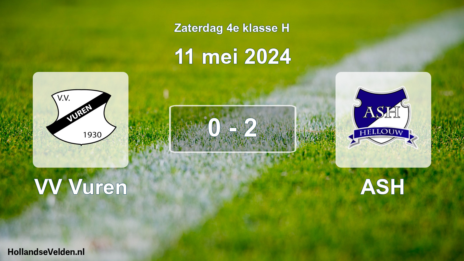 Total number of matches played: VV Vuren - ASH 0 - 2 (11 May 2024)