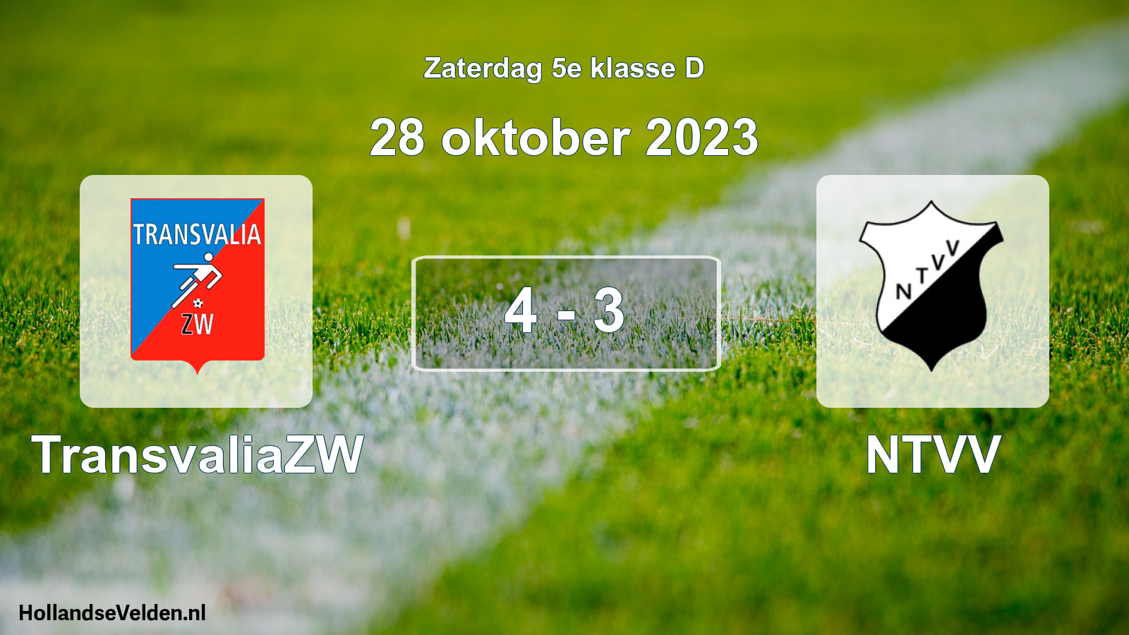 Total number of matches played: TransvaliaZW - NTVV 4 - 3 (28 October 2023)