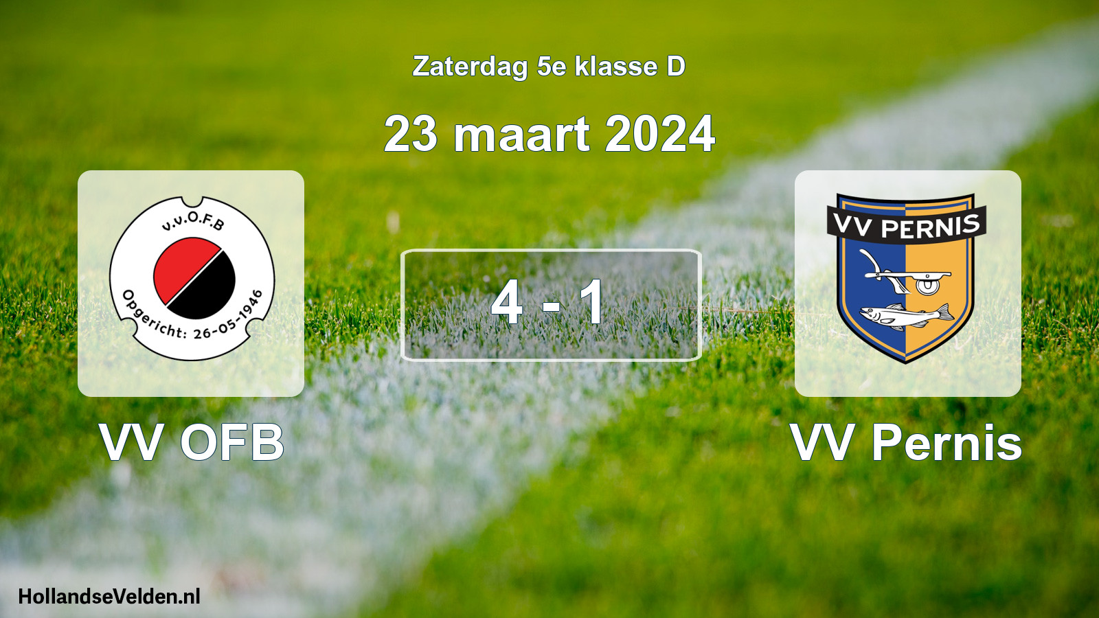 Total number of matches played: VV OFB - VV Pernis 4 - 1 (23 March 2024)