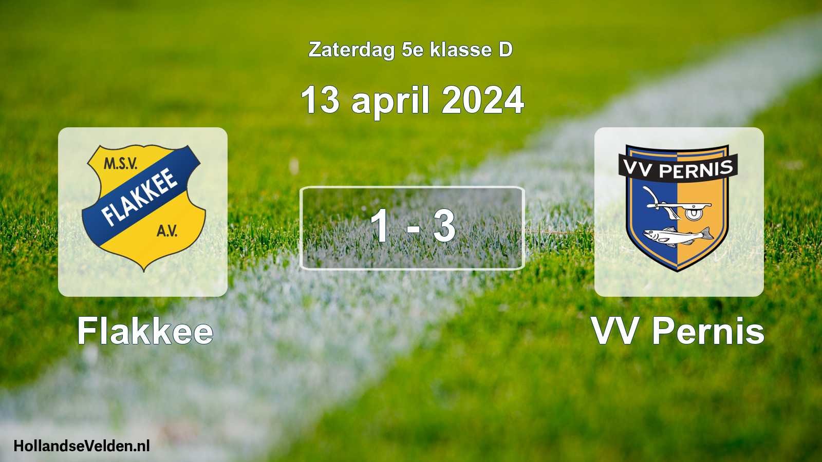 Total number of matches played: Flakkee - VV Pernis 1 - 3 (13 April 2024)