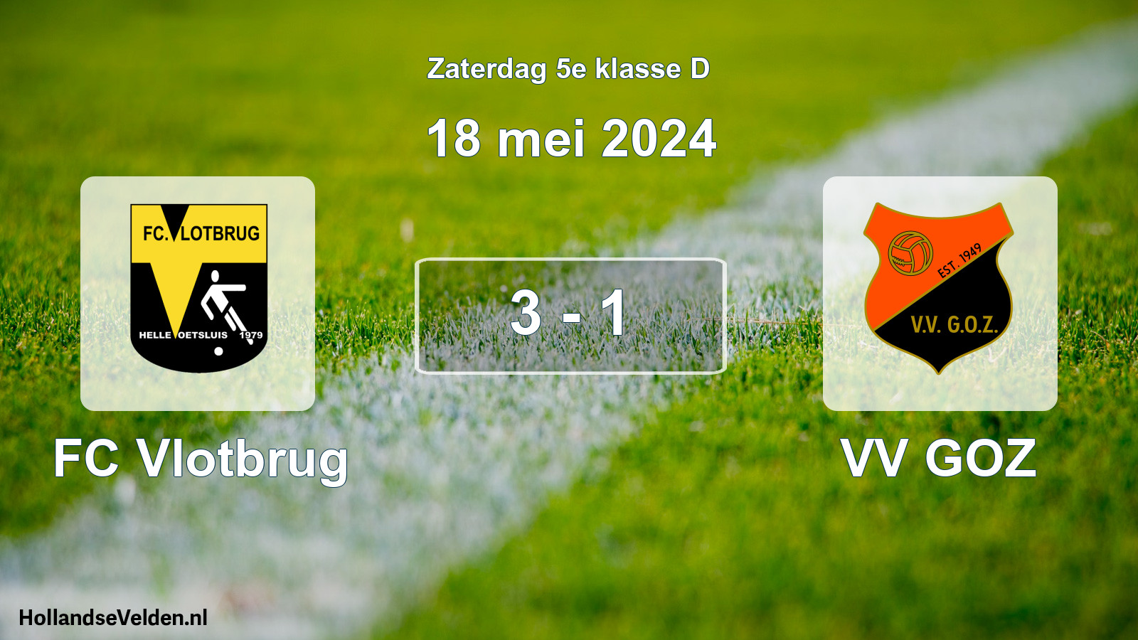 Total number of matches played: FC Vlotbrug - VV GOZ 3 - 1 (18 May 2024)
