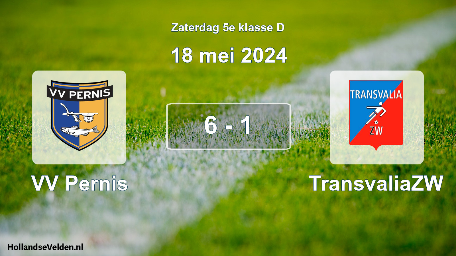 Total number of matches played: VV Pernis - TransvaliaZW 6 - 1 (18 May 2024)