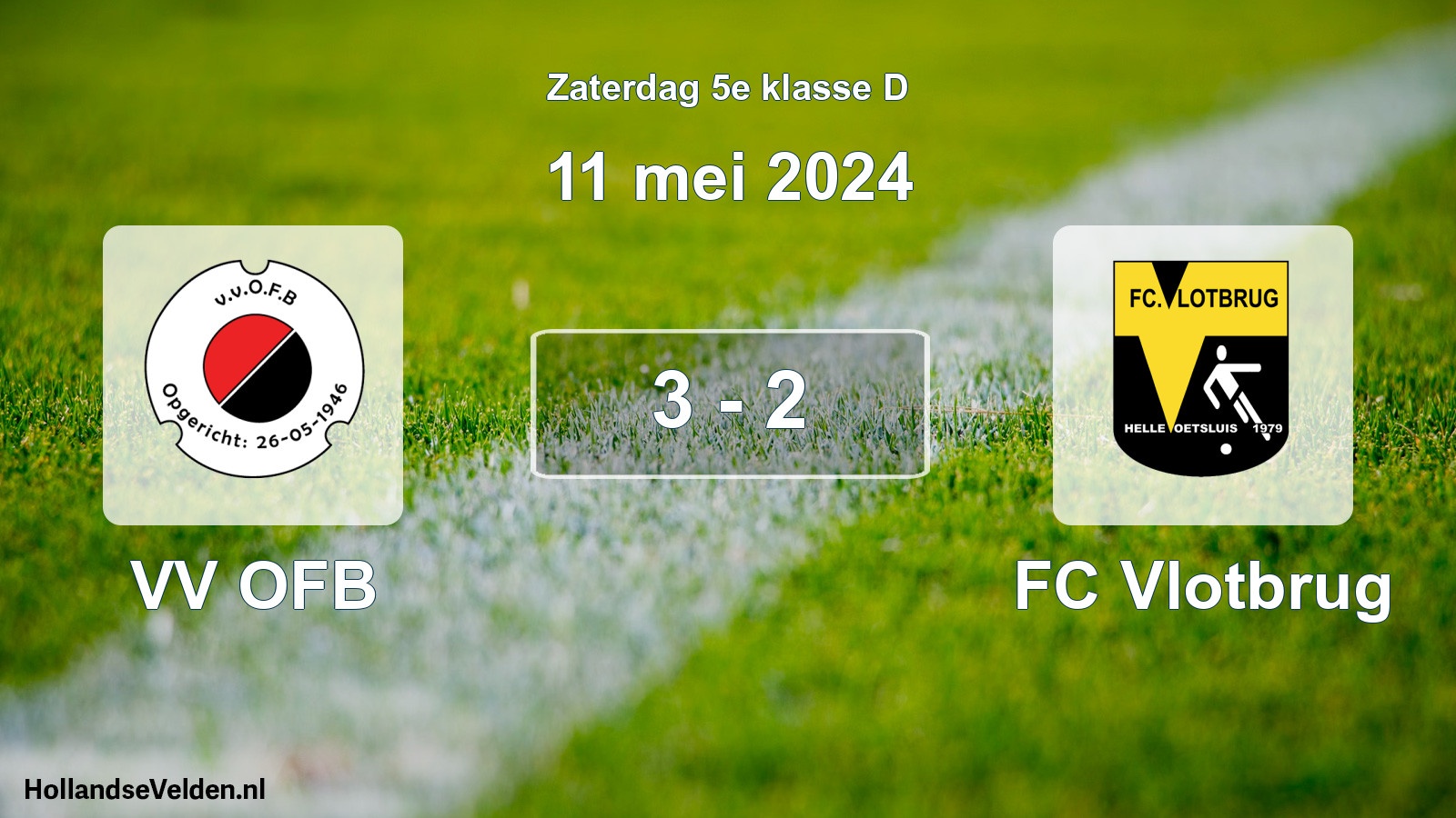 Total number of matches played: VV OFB - FC Vlotbrug 3 - 2 (11 May 2024)