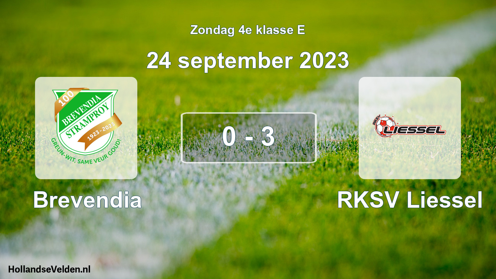Total number of matches played: Brevendia - RKSV Liessel 0 - 3 (24 September 2023)