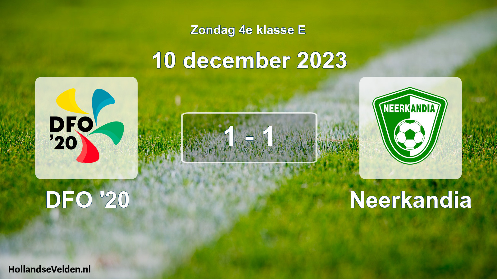 Total number of matches played: DFO '20 - Neerkandia 1 - 1 (10 December 2023)