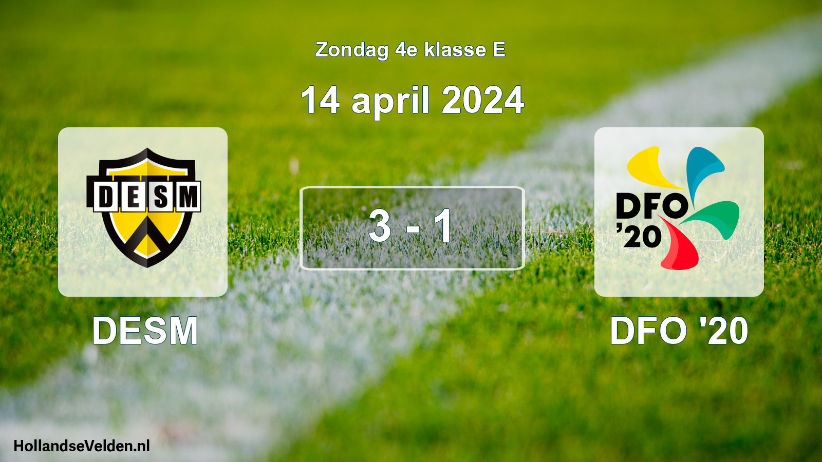 Total number of matches played: DESM - DFO '20 3 - 1 (14 April 2024)